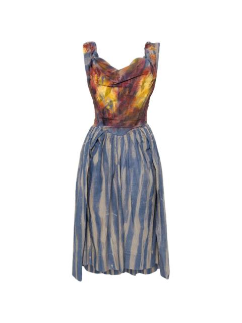 Vivienne Westwood bustier striped midi dress