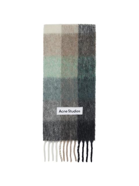 Acne Studios Multicolor Mohair Checked Scarf