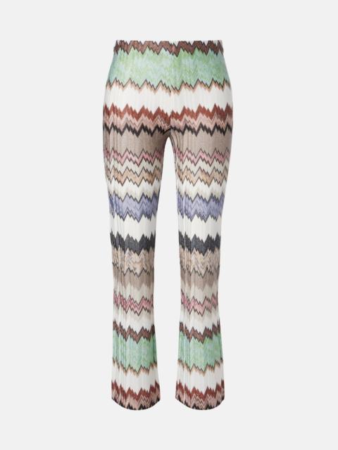 Missoni Zigzag lamé cropped straight pants