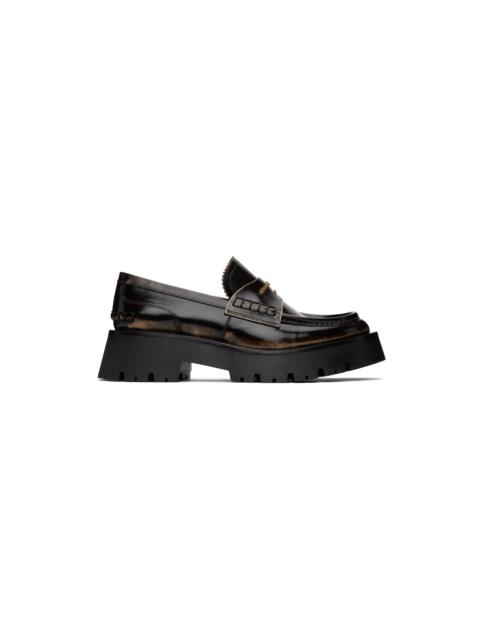 Alexander Wang Brown Carter Mid-Heel Lug Loafers