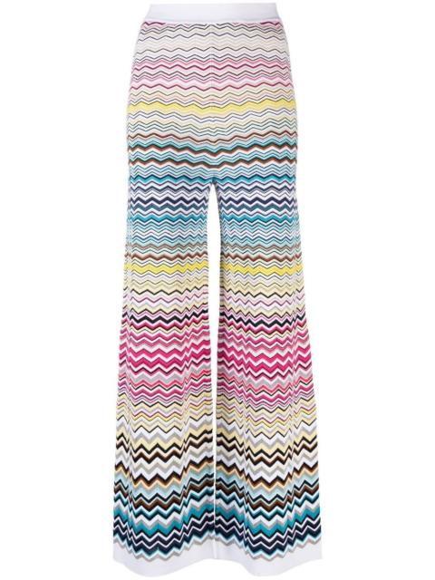Missoni zigzag-pattern wide-leg trousers