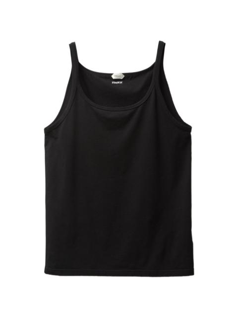 VERSACE embroidered cotton-jersey tank top
