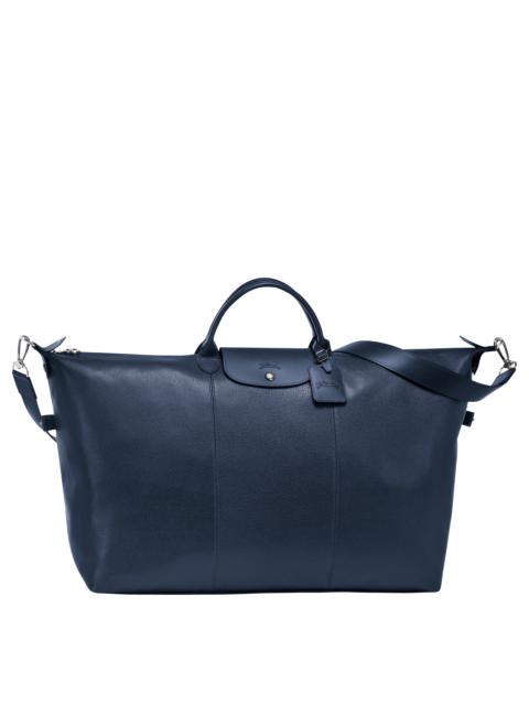 Le Foulonné S Travel bag Navy - Leather