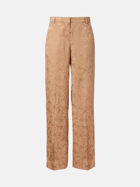Stella McCartney Silk-blend wide-leg pants
