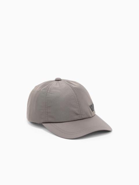 EMPORIO ARMANI ASV NYLON BASEBALL CAP WITH EAGLE PLATE
