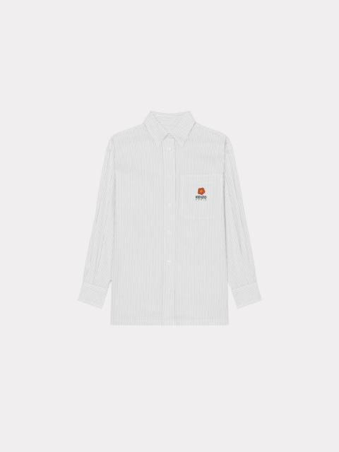 KENZO 'BOKE Flower' crest oversized striped shirt