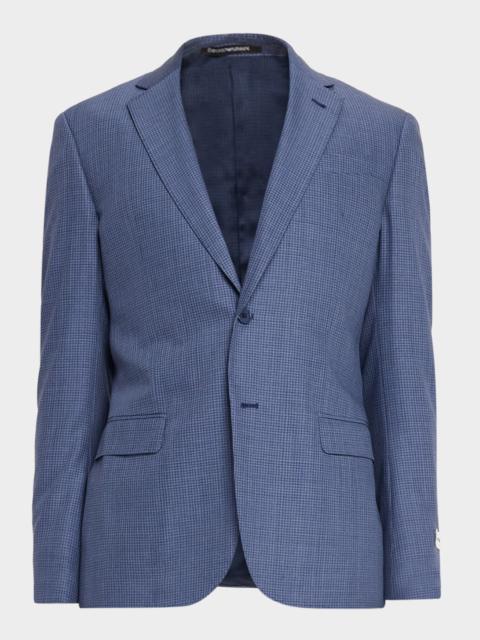 EMPORIO ARMANI Men's G Line Wool Super 130s Micro-Check Two-Piece Suit