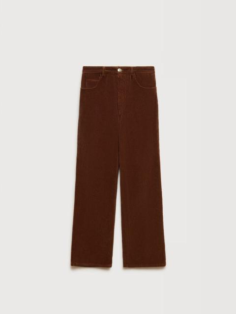 Marni BROWN CORDUROY FLARED TROUSERS