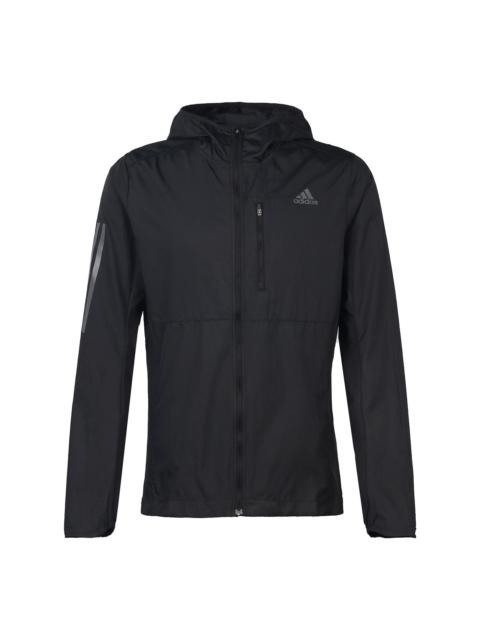 adidas adidas OWN THE RUN JKT Running Sports Jacket Coat Male Black FL6964 REVERSIBLE