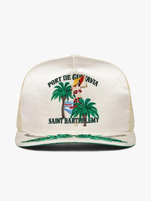 Rhude PALM TREE QUILTED SATIN HAT