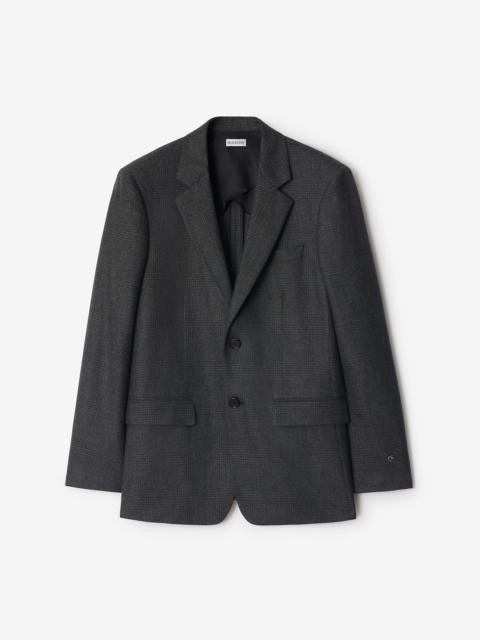 Burberry Check Wool Cashmere Tailored Jacket
