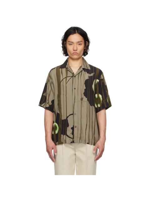 HUGO Taupe Floral Shirt