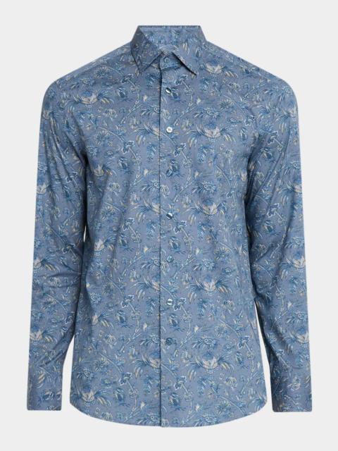 Etro Men's Cotton-Stretch Paisley Sport Shirt