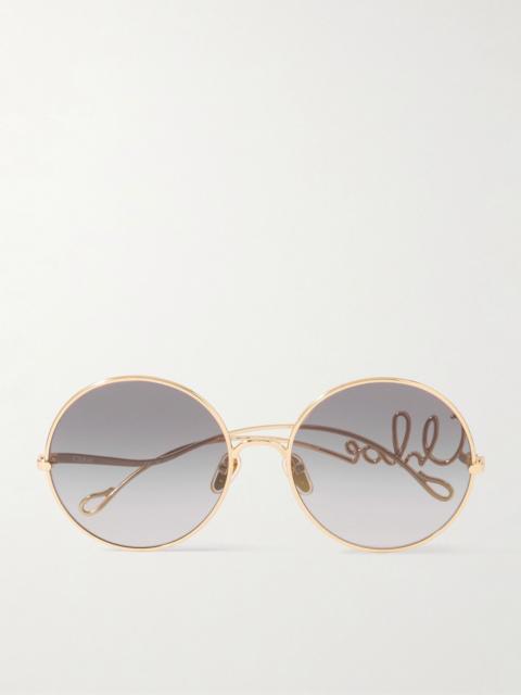 Chloé Iconic round-frame gold-tone sunglasses Gold