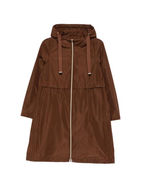 Herno hooded zip-fastening coat