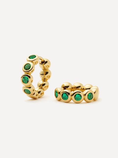 MISSOMA 18ct Gold-Plated Vermeil Silver Tennis Small Hoop Earrings
