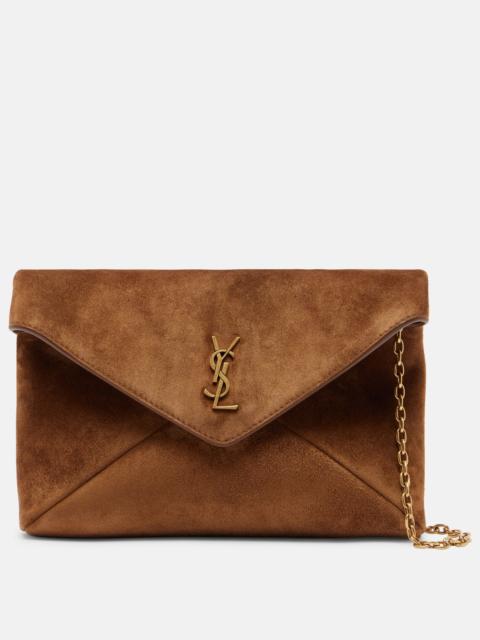 SAINT LAURENT Cassandre Small suede pouch