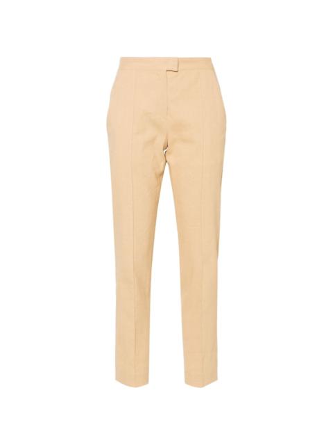 low-rise slim-cut trousers