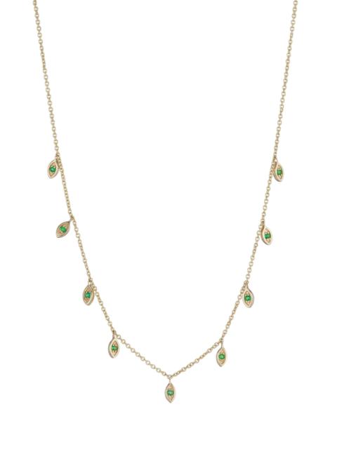 SYDNEY EVAN 14K Yellow Gold & Emerald Marquise Charm Necklace