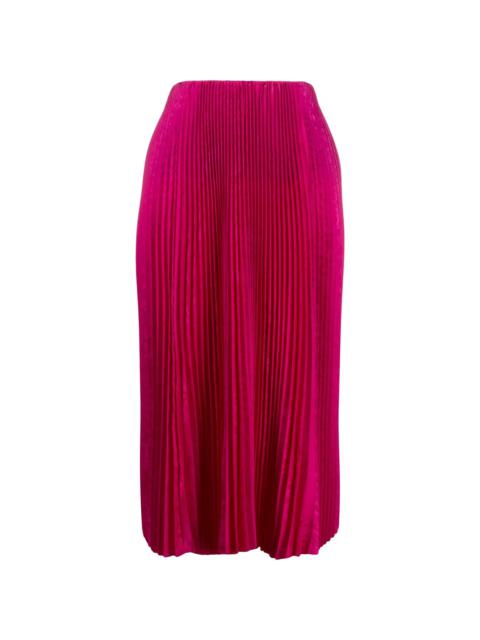 pleated mid-length skirt