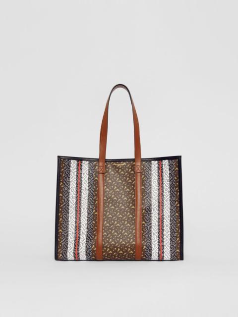 Burberry Small Monogram Stripe Tote Bag