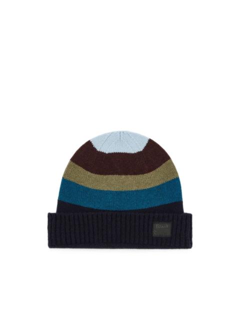 Paul Smith blue stripe wool beanie