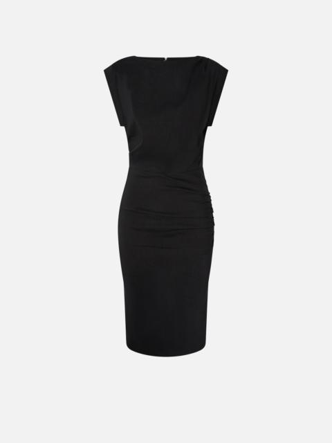 BUTTONED SLEEVELESS LINEN DRESS