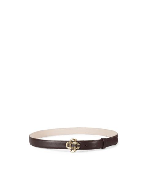 CASABLANCA monogram leather buckle belt