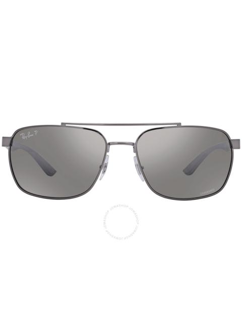 Ray-Ban Ray Ban Polarized Grey Chromance Rectangular Men's Sunglasses RB3701 004/5J 59