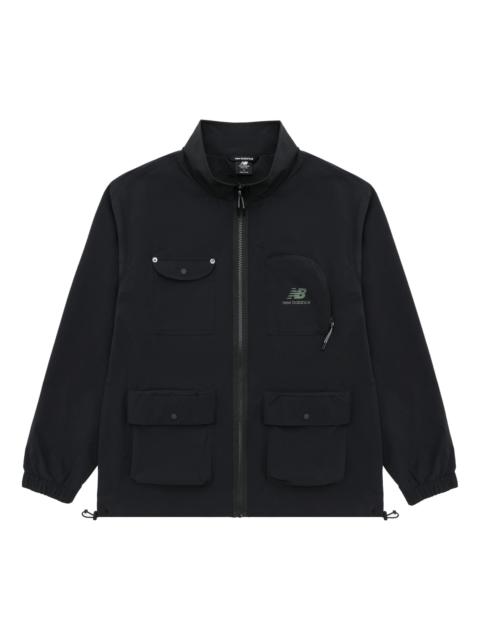 New Balance Logo Full-Zip Jacket 'Black' AMJ31322-BK