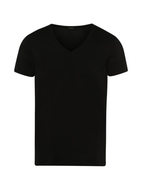 HANRO Cotton Superior Fitted V-Neck Cotton T-Shirt