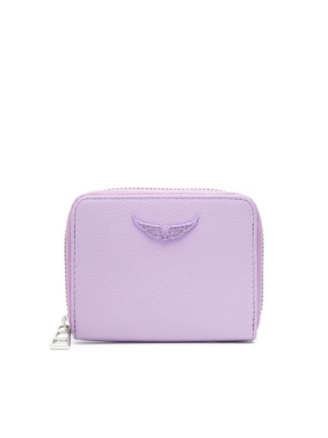 Wings-plaque leather wallet