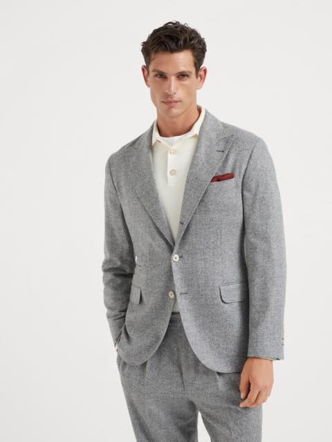 Brunello Cucinelli Flecked wool, silk and cashmere comfort