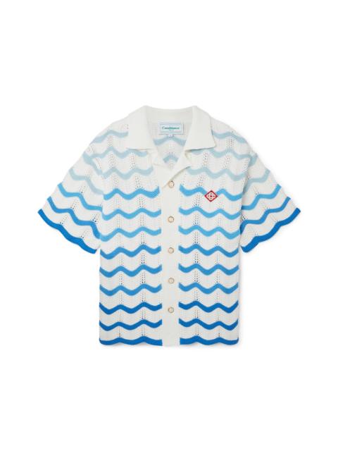 Wavy Gradient Crochet Shirt | Casablanca Paris