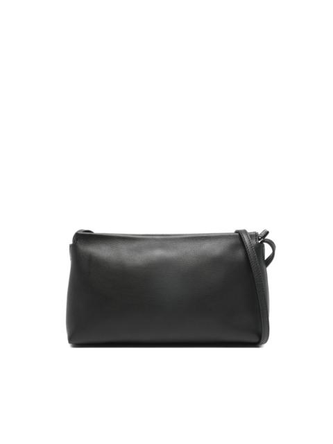 zip-fastening logo-detail shoulder bag