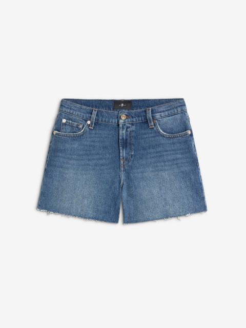 7 For All Mankind MANKIND Cutoff Denim Short in Explorer