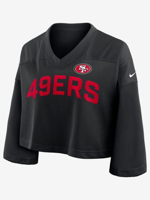 Nike San Francisco 49ers Wide Receiver Jersey Fashion Women's Nike Dri-FIT NFL Cropped Top