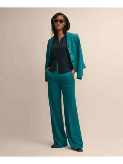 Brooks Brothers Fine Crepe Wide-Leg Pant