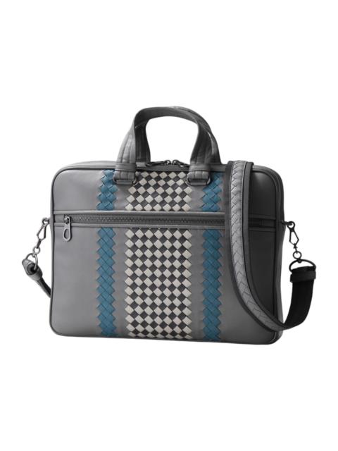 Bottega Veneta Bottega Veneta Briefcase Intrecciato Leather Business Bag Grey