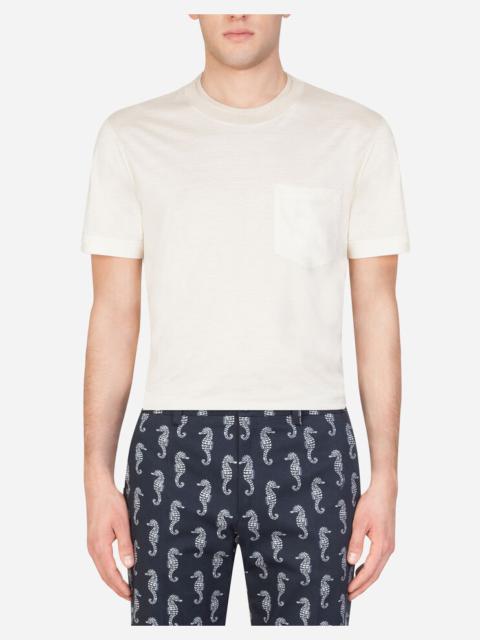 Dolce & Gabbana Silk and jersey cotton t-shirt