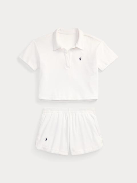 Polo Ralph Lauren Terry Polo Shirt & Short Cover-Up Set