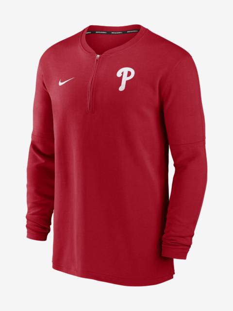 Philadelphia Phillies Authentic Collection Game Time Nike Men's Dri-FIT MLB 1/2-Zip Long-Sleeve Top