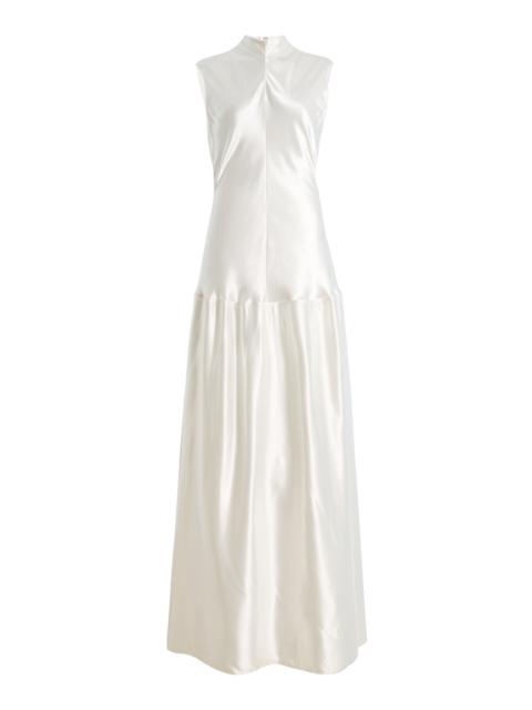 FFORME Onyx Ruffled Maxi Dress white