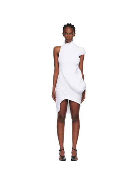 ISSEY MIYAKE White Knit 'As It Is' Minidress