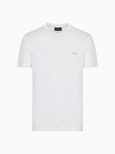 EMPORIO ARMANI Lyocell-blend jersey T-shirt with ASV micro logo lettering