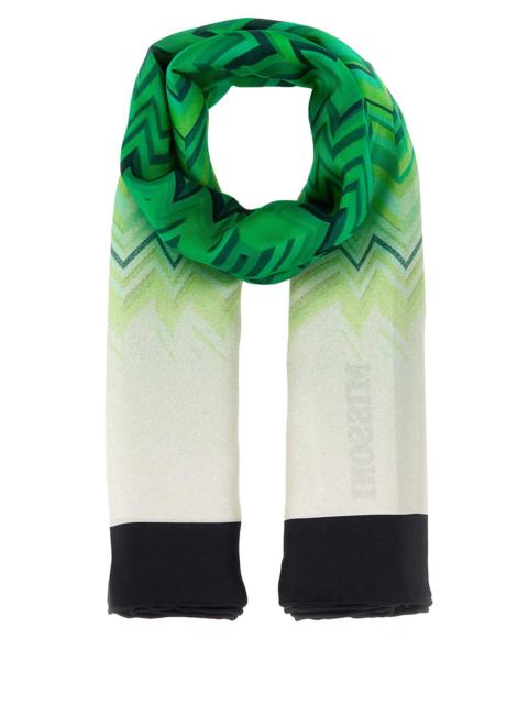 Missoni Printed Silk Foulard Multiverde Exterior: Sciarpe E