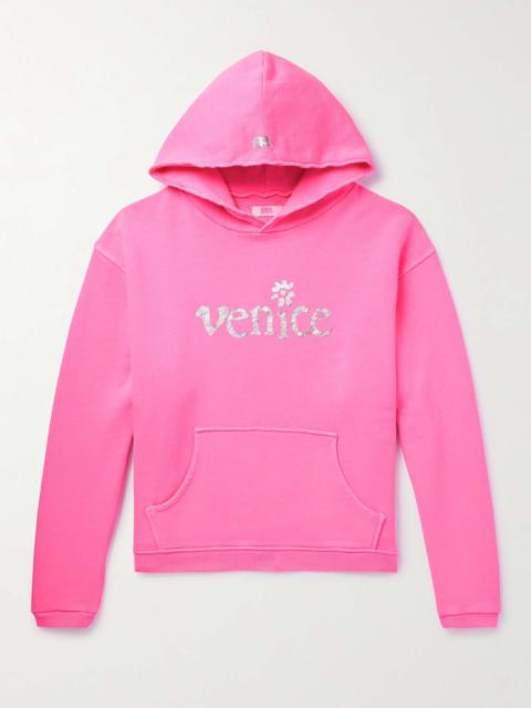 ERL UNISEX VENICE PATCH HOODIE KNIT | REVERSIBLE