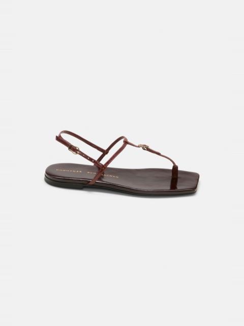 DOROTHEE SCHUMACHER CRACKLE SHINE toe post sandal