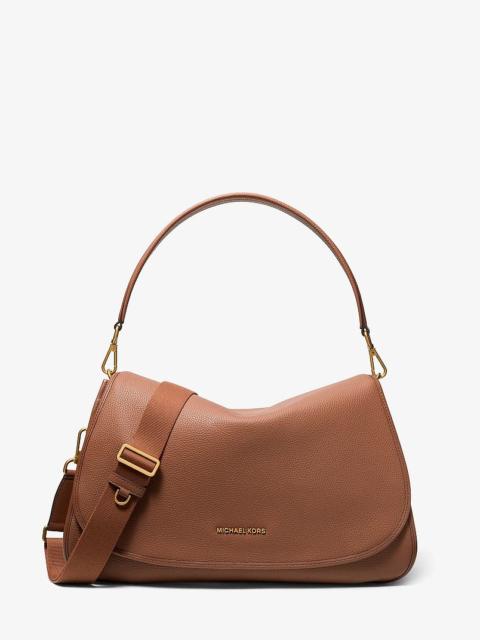 MICHAEL KORS Holmes Extra-Large Pebbled Leather Convertible Messenger Bag