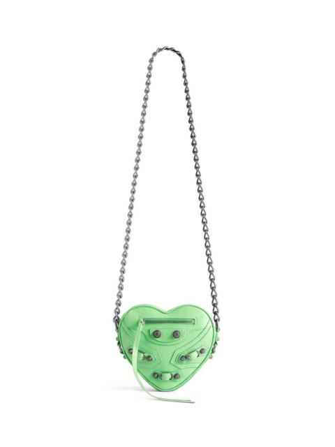 Women's Le Cagole Heart Mini Bag  in Light Green